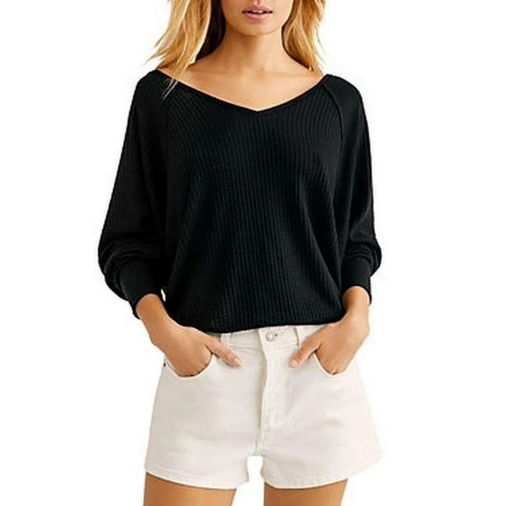 Free People Santa Clara Thermal in Black•M - Picture 3 of 10